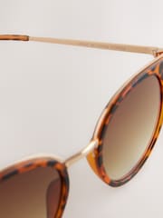 Tortoiseshell Brown Cateye Sunglasses - Image 7 of 7