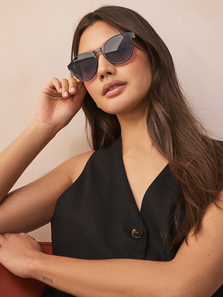 Grey Round Sunglasses - Image 1 of 5