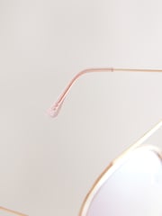 Metalizado - Tone Round Aviator Style Sunglasses - Imagen 6 de 6