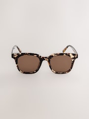 Tortoiseshell Brown Square Sunglasses - Image 3 of 5