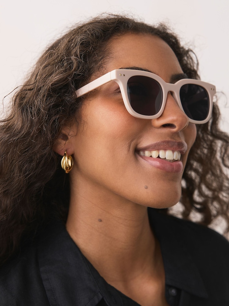 Cream - Square Sunglasses - Image 2 of 6 Cream - Square Sunglasses - Image 2 of 6