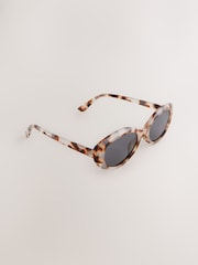 Tortoiseshell Brown Oval Cat Eye Sunglasses - Image 6 of 8