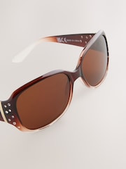 Brown Sparkle Square Sunglasses - Image 5 of 6