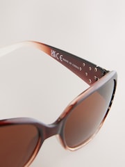 Brown Sparkle Square Sunglasses - Image 6 of 6