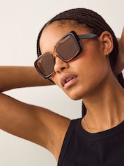 Toffee Large Square Sunglasses - Image 2 of 7