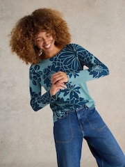 White Stuff Blue Olive Jumper - Image 4 of 6