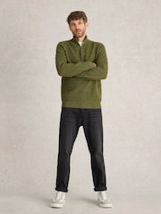 White Stuff Green Attadale Funnel Neck Jumper - Image 1 of 6