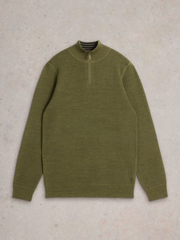 White Stuff Green Attadale Funnel Neck Jumper - Image 5 of 6