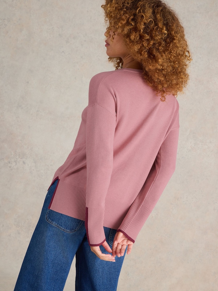White Stuff Pink Olive Jumper - Image 2 of 6