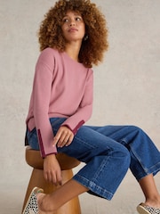 White Stuff Pink Olive Jumper - Image 3 of 6