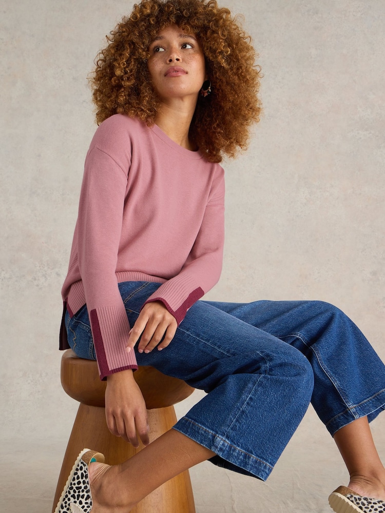 White Stuff Pink Olive Jumper - Image 3 of 6