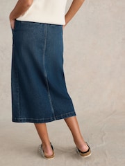White Stuff Blue Maren Denim Midi Skirt - Image 2 of 6