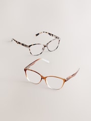 Grey/Brown Ready To Wear Reading Glasses 2 Pack - Image 7 of 10