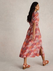 White Stuff Pink Hazel Bias Cut Dress - Image 2 of 6