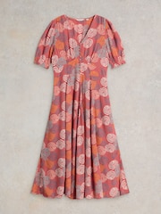 White Stuff Pink Hazel Bias Cut Dress - Image 5 of 6