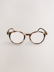 Tortoiseshell Brown Round Ready to Wear Reading Glasses - Image 4 of 6