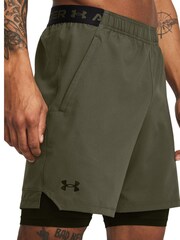 Under Armour Green Vanish Woven 2-in-1 Shorts - Image 7 of 9