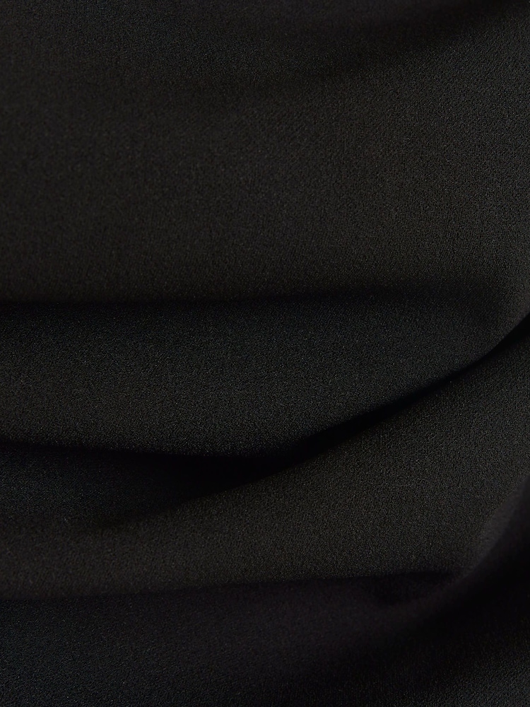 River Island Black Drape Asymmetric Bodycon Mini Dress - Image 5 of 5