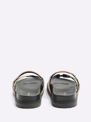 River Island Brown Cut-Out Footbed Sandals - Image 2 of 5