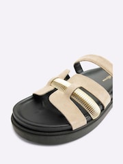 River Island Brown Cut-Out Footbed Sandals - Image 3 of 5