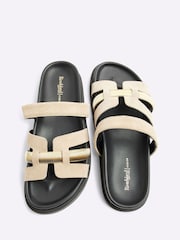 River Island Brown Cut-Out Footbed Sandals - Image 4 of 5