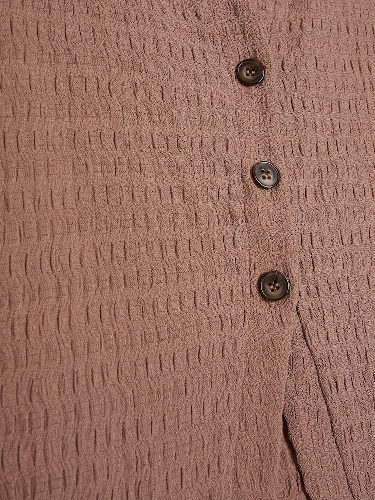 River Island Brown Textured Shirt - Image 4 of 4