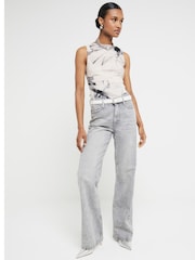 River Island цвета с драпировкой без рукавов - Изображение 2 из 4