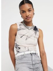 River Island цвета с драпировкой без рукавов - Изображение 3 из 4