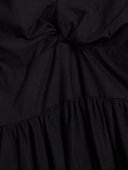 River Island Black 100% Cotton Twist Front Skater Midi Dress - Image 4 of 4