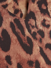 River Island Brown Leopard Print V-Neck Bodies - Image 4 of 4