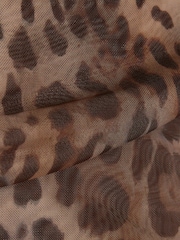 River Island Brown Leopard Print Mesh Asymmetric Bodies - Image 4 of 4