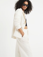 River Island Cream Linen Blazer - Image 3 of 4