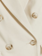 River Island Cream Linen Blazer - Image 4 of 4