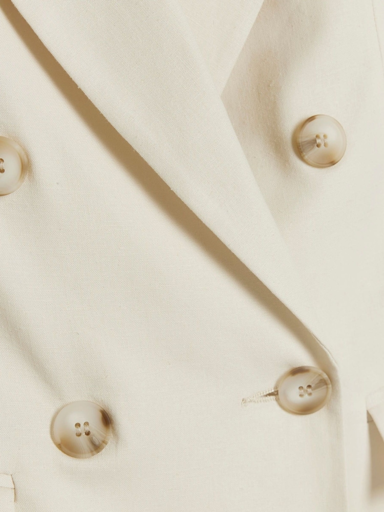 River Island Cream Linen Blazer - Image 4 of 4