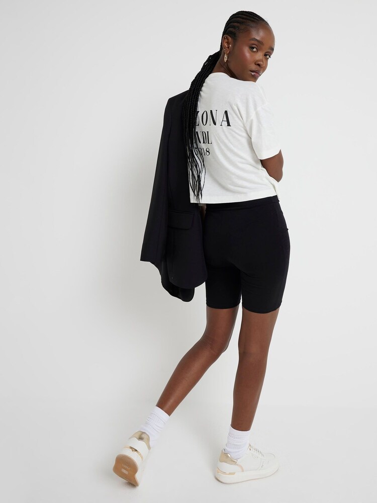 River Island Black Cycling 100% Cotton Shorts 3 Pack - Image 3 of 5