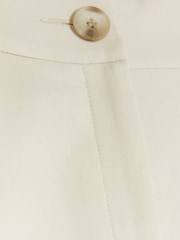 River Island Cream 100% Linen Shorts - Image 4 of 4
