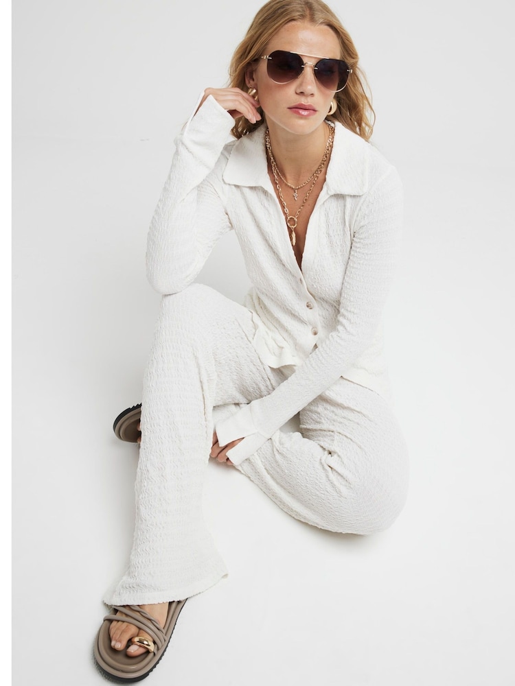 River Island Cream Textured Shirt - Image 2 of 4