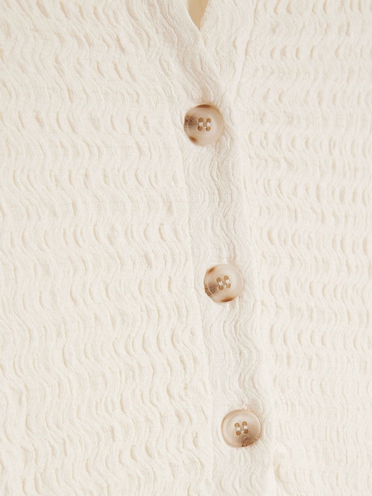 River Island Cream Textured Shirt - Image 4 of 4