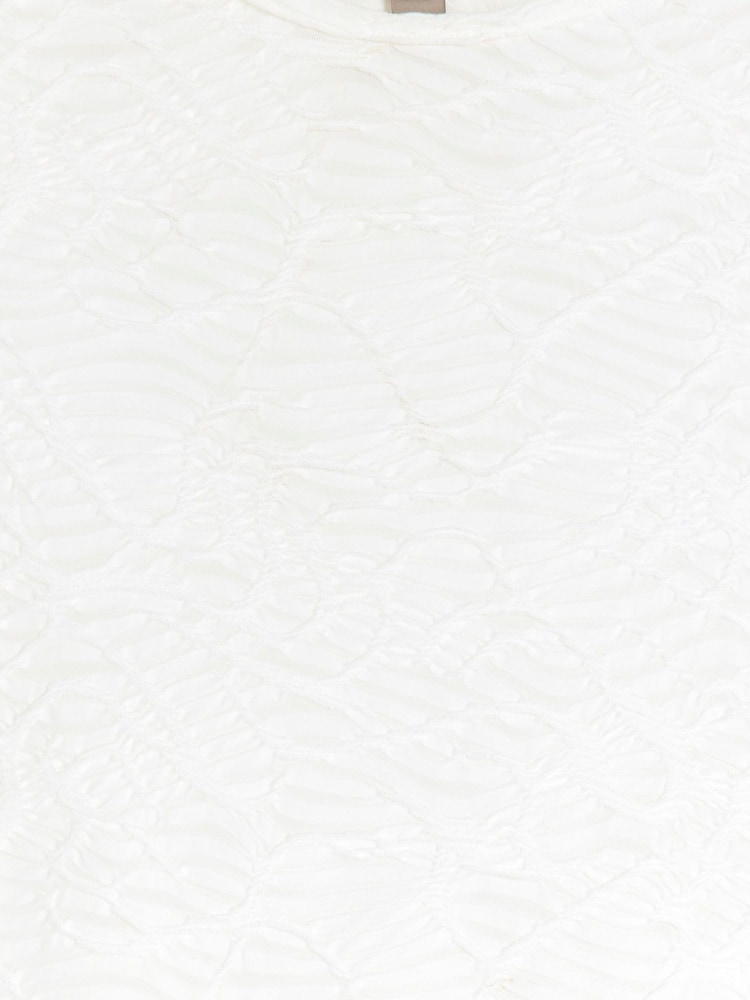 River Island Cream Textured Scoop Neck Top - Image 4 of 4