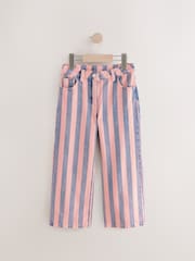 Pink and Denim Stripe Wide Leg Jeans (3-16yrs) - Image 4 of 7