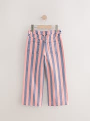 Pink and Denim Stripe Wide Leg Jeans (3-16yrs) - Image 5 of 7