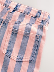 Pink and Denim Stripe Wide Leg Jeans (3-16yrs) - Image 7 of 7