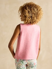 Joules Holly Pink Button Through Knitted Vest - Image 2 of 7