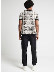 Черный - River Island Regular Fit Cuffed Cargo Trousers - Изображение 2 из 4