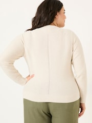 FatFace Lucia Ivory V-Neck Knitted Cardigan - Image 6 of 9
