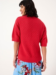 FatFace Maysie Red Knitted T-Shirt - Image 2 of 6