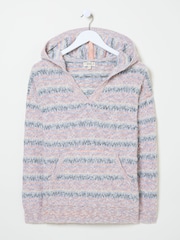FatFace Pink Uma Knitted Textured Hoodie - Image 5 of 5