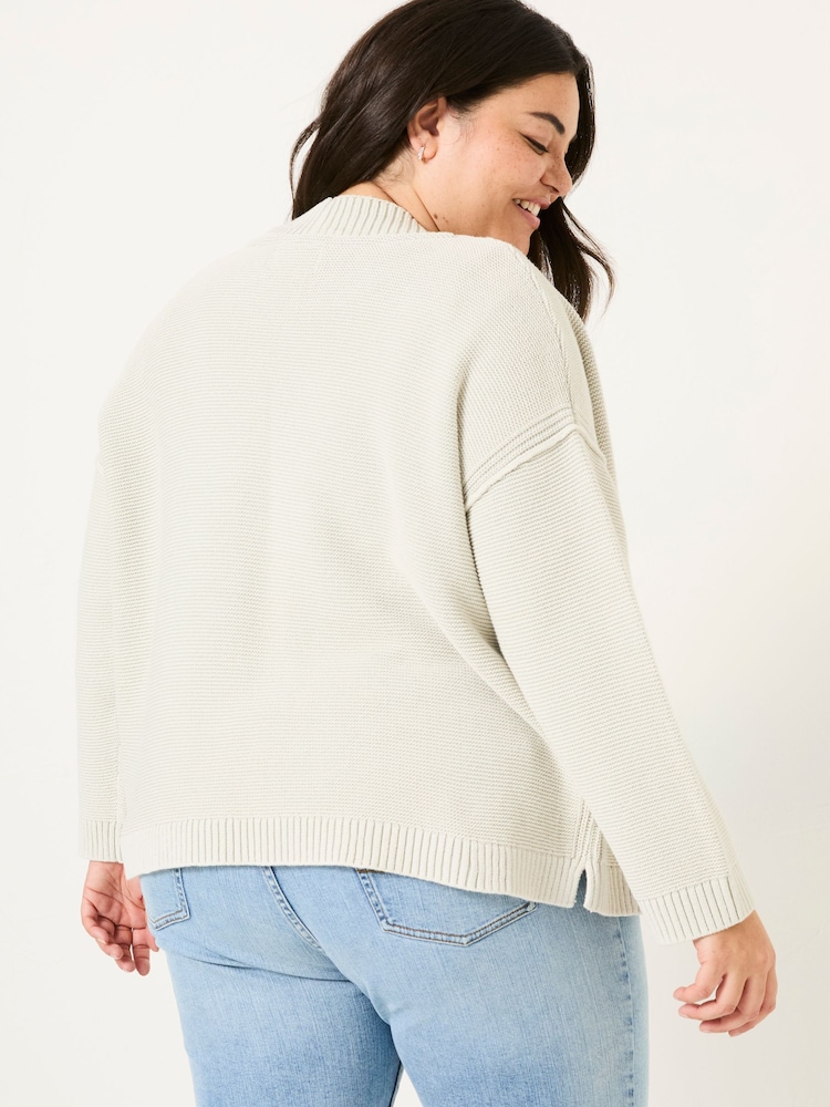 FatFace Stone Edie Laundered Knitted Cardigan - Image 6 of 9