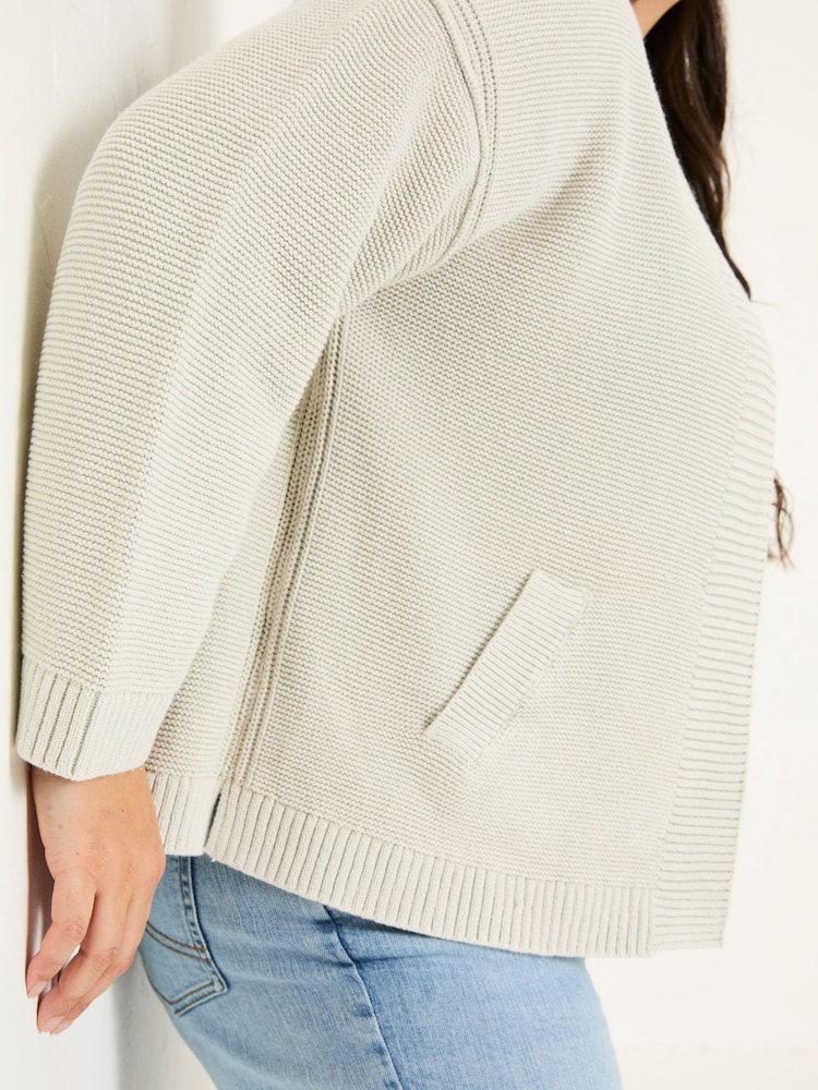 FatFace Stone Edie Laundered Knitted Cardigan - Image 7 of 9