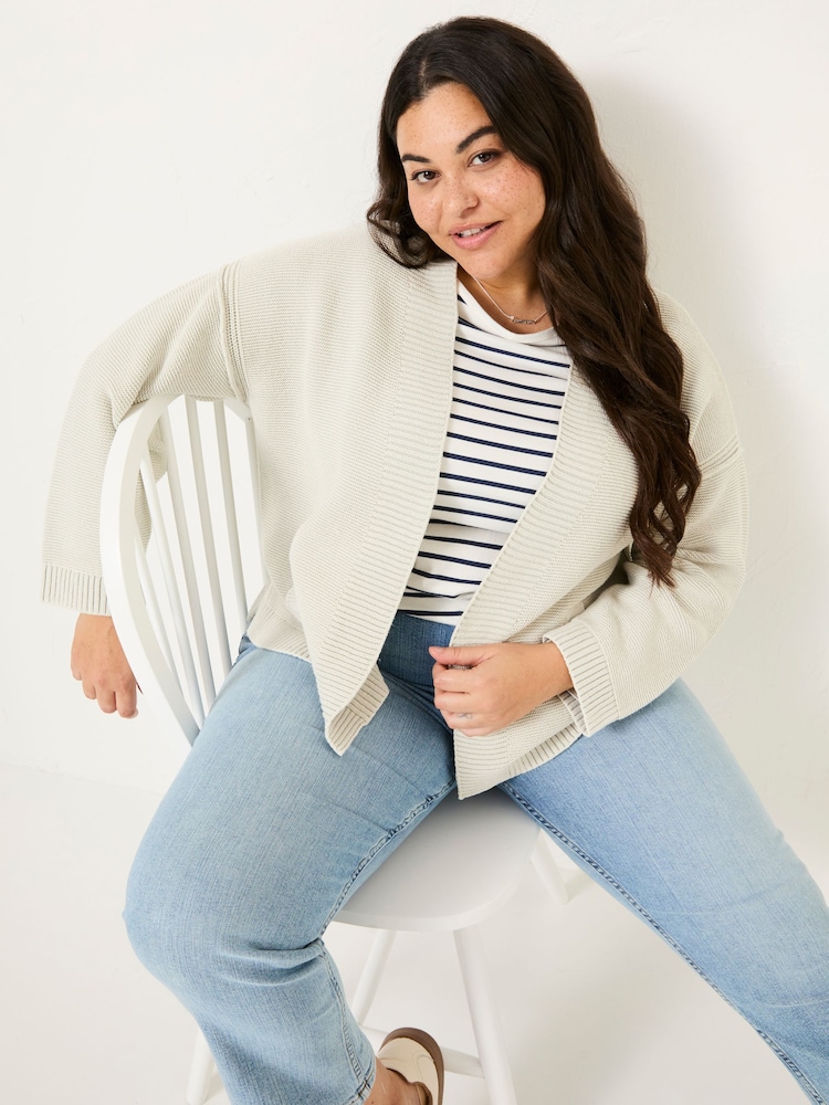 FatFace Stone Edie Laundered Knitted Cardigan - Image 8 of 9